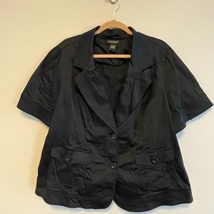 Lane Bryant 22/24 short sleeve jacket, black